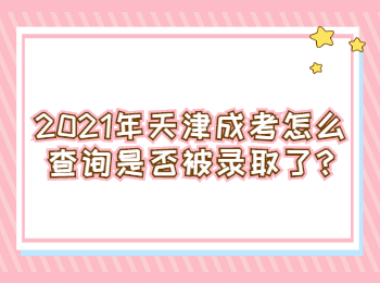 天津濱海新區成考怎么查詢是否被錄取了