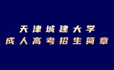 2024年天津城建大學(xué)成人高考招生簡章